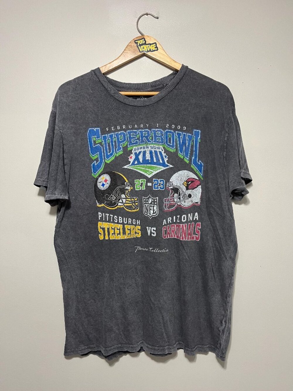 Vintage Pittsburgh Steelers vs Arizona Cardinals Superbowl T-shirt